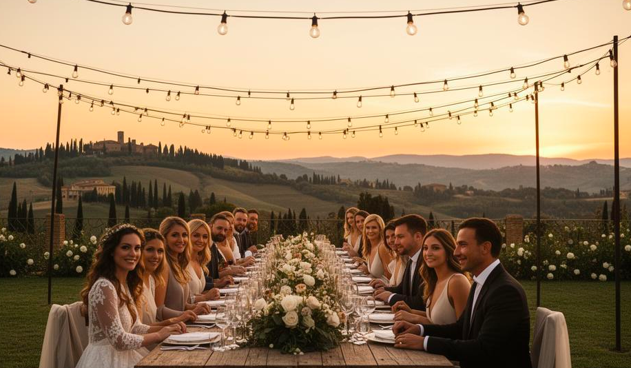 Diner bij zonsondergang — 't Toscane van Nederland
